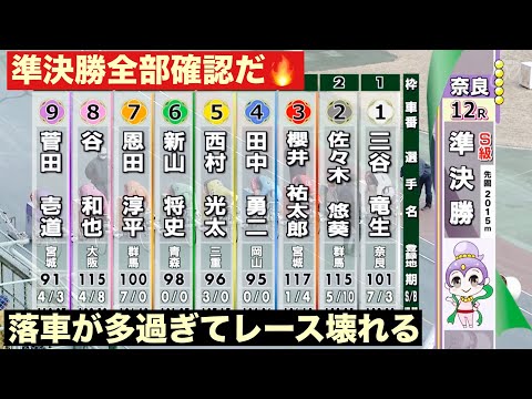 奈良競輪 G3、準決勝 落車が多過ぎてレース壊れる🔥12R勝利者インタビュー有り🤗春日賞争覇戦 サムネイル