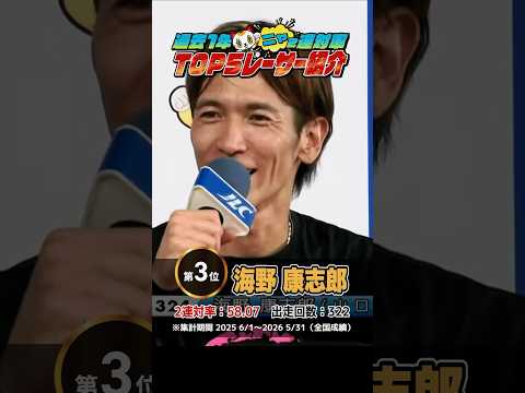 【2連対率 TOP5 レーサー紹介!!】G1 開設73周年記念競走トコタンキング決定戦 shorts