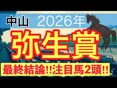 【弥生賞2026】蓮の競馬予想(最終結論)〜フィリーズレビューは10人気ギリーズボール穴馬推奨 サムネイル