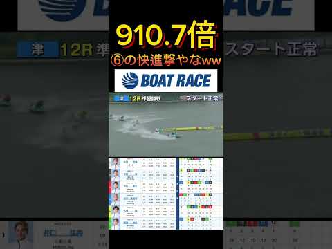 【津競艇】2026年6月2日の最高配当レース！！地元の大エースを蹴散らす⑥www ボートレース 競艇 shorts s… サムネイル