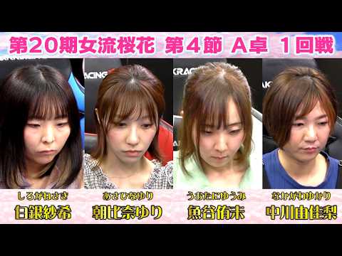 【麻雀】第20期女流桜花Aリーグ第４節A卓１回戦 サムネイル