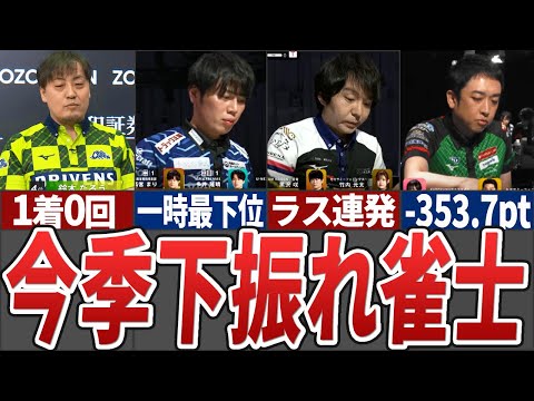 【運ゲー？】実力はピカイチなのに今シーズンここまで下振れを引いてしまっているMリーダーたちをまとめてみた【Mリーグ解説】 サムネイル