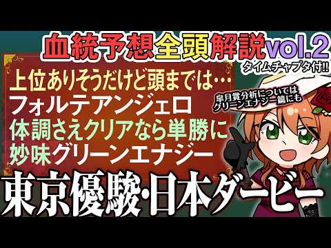 東京優駿 日本ダービー 2026 距離歓迎フォルテアンジェロ/前走度外視グリーンエナジーも…全馬血統解説vol.2 四…