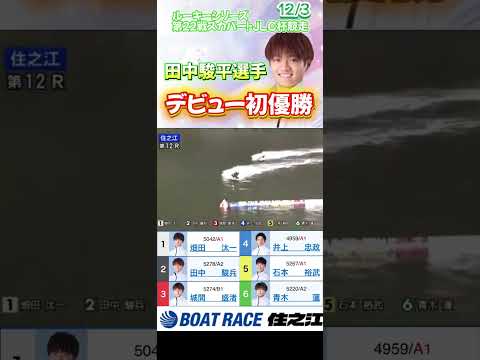 銀一の推し☆田中駿平選手、初優勝！ ボートレース 競艇 住之江 ＃田中駿平選手 ＃優勝戦 ＃万舟 サムネイル