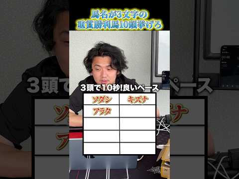 馬名が3文字の重賞勝利馬10頭挙げろ!shorts 競馬 クイズ