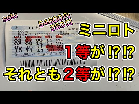 【大量購入ミニロト】掴んだか1等高額当選⁉︎1等2等それとも！？ サムネイル