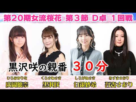 【麻雀】第20期女流桜花Aリーグ第３節D卓１回戦 サムネイル