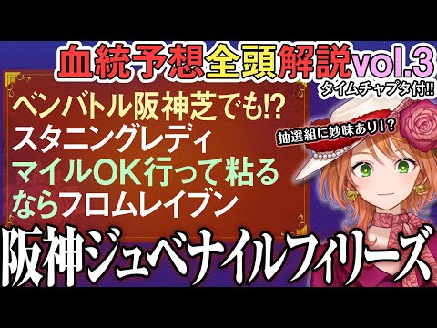 阪神ジュベナイルフィリーズ 2025 ひと雨予報の攻略の鍵は抽選組にあり！フロムレイブン等 全馬血統解説vol.3 四… サムネイル