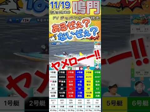 歯茎剥き出し「あるぜぇ？」から絶望の「ないぜぇ？」 ボートレース 競艇 鳴門 ＃ワンツーパンチ ＃関谷聖二 ＃安藤銀一… サムネイル
