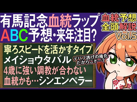 有馬記念血統ラップABC予想 メイショウタバルは距離短縮して快速を活かすべき血統!? 全馬血統解説vol.5 四条大学… サムネイル