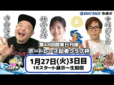 どちゃんこTV【第48回関東日刊紙ボートレース記者クラブ杯：開催3日目】1/27（火） サムネイル