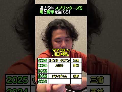 【クイズ】スプリンターズS 過去5年の優勝馬とジョッキーを当てろ! shorts