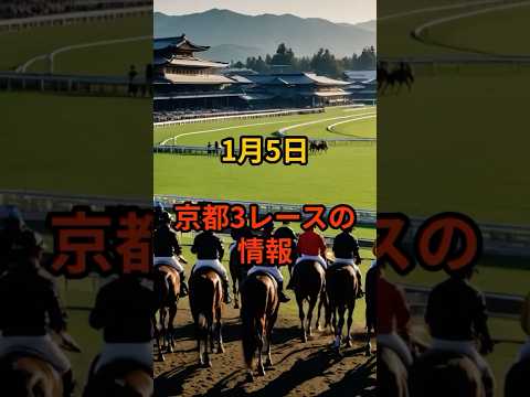 1月5日の京都3R推奨馬 競馬 中央競馬予想