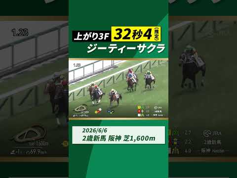 ジーティーサクラ が上がり3F 32秒4（推定）の末脚を繰り出してデビューV shorts ｜JRA公式 サムネイル