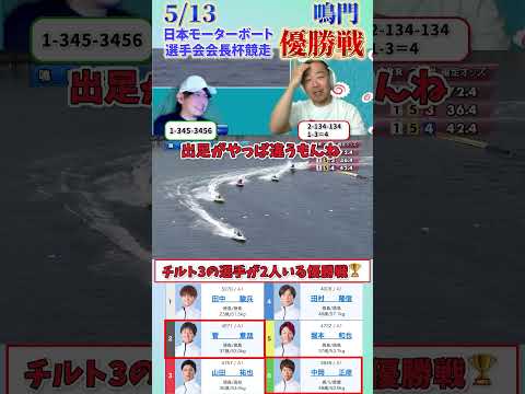 チルト3の選手が2人いる優勝戦🏆 ボートレース鳴門 競艇 ワンツーパンチ ＃関谷聖二 ＃安藤銀一 ＃田中駿兵選手 ＃菅… サムネイル