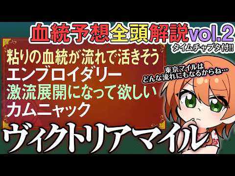 ヴィクトリアマイル 2026 エンブロイダリーの押し切り力！アイサンサンは姉と別な所が出た？全馬血統解説vol.2 四… サムネイル