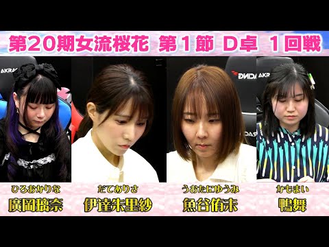 【麻雀】第20期女流桜花Aリーグ第１節D卓１回戦 サムネイル