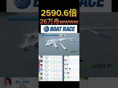【児島競艇】2026年4月6日の最高配当レース！！26万舟www ボートレース 競艇 short shorts sho… サムネイル