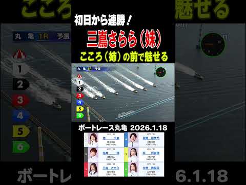 【さららが魅せる！】姉・こころの前で妹・さららが初日から連勝！shorts ボートレース 三嶌さらら サムネイル