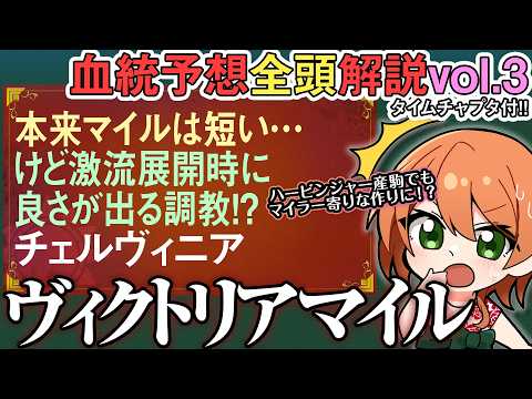 ヴィクトリアマイル 2026 ノーザンファーム外厩力と血統とは？チェルヴィニア今ならマイルも！全馬血統解説vol.3… サムネイル