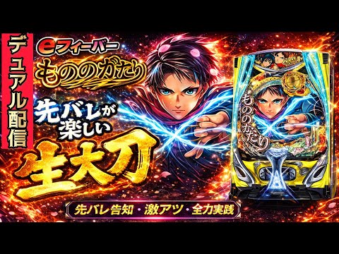 【生配信】神回確定!?…先バレが楽しいeフィーバーもののがたりでコンプリートを目指す｜パチンコ実機配信🏠【縦型配信対応… サムネイル