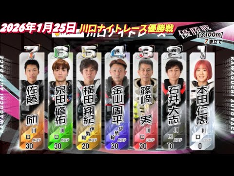 2026年1月25日【8R 優勝戦】川口ナイトレース最終日　　　　オートレース サムネイル