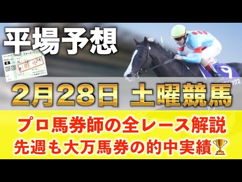 【2月28日土曜競馬予想】想定14番人気149.9倍の超大穴馬を狙い撃つ‼️プロが平場全レース予想を無料公開！【平場予… サムネイル