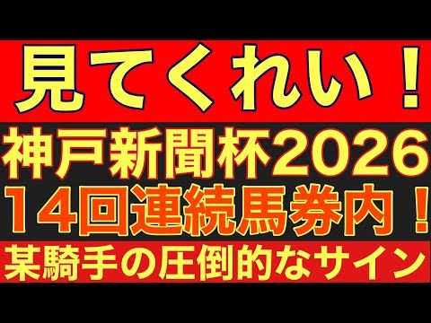 【神戸新聞杯2026サイン②】14回連続馬券内!某騎手の◯◯が必ず馬券内に来る驚異的なサイン大発見!競馬 神戸新聞杯