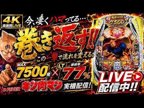 【4K配信】大ハマりから逆転なるか!? eフィーバーキン肉マン｜7500発×LT77%実機LIVE サムネイル
