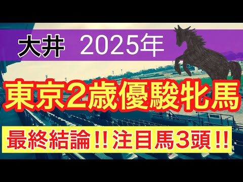 【東京2歳優駿牝馬2025】蓮の地方競馬予想(最終結論)〜東京大賞典注目馬3頭＋穴馬1頭で馬券内独占 サムネイル
