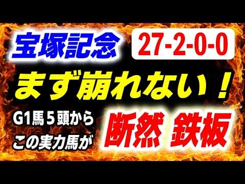 宝塚記念2026【G1馬５頭からこの実力馬が断然 鉄板】27-2-0-0 ここでは まず崩れない！ サムネイル