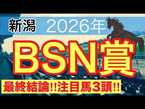 【BSN賞2026】蓮の競馬予想(最終結論)〜直近競馬予想20戦中14戦で推奨馬2頭以上馬券内に好走